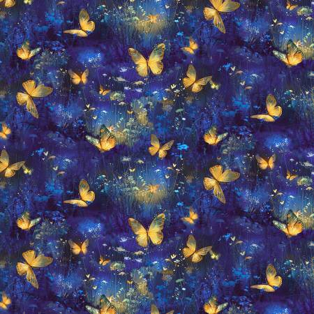 Lumiere Fairy floral Royal Butterflies CD4359-ROYAL