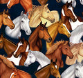 Mustang Sunset PACKED HORSES NAVY 26483-N