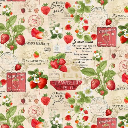 Strawberries Market Chart CD3400-BEIGE