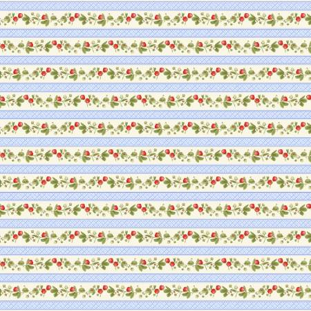 Strawberry Garden Border Stripe 508 78 Multi