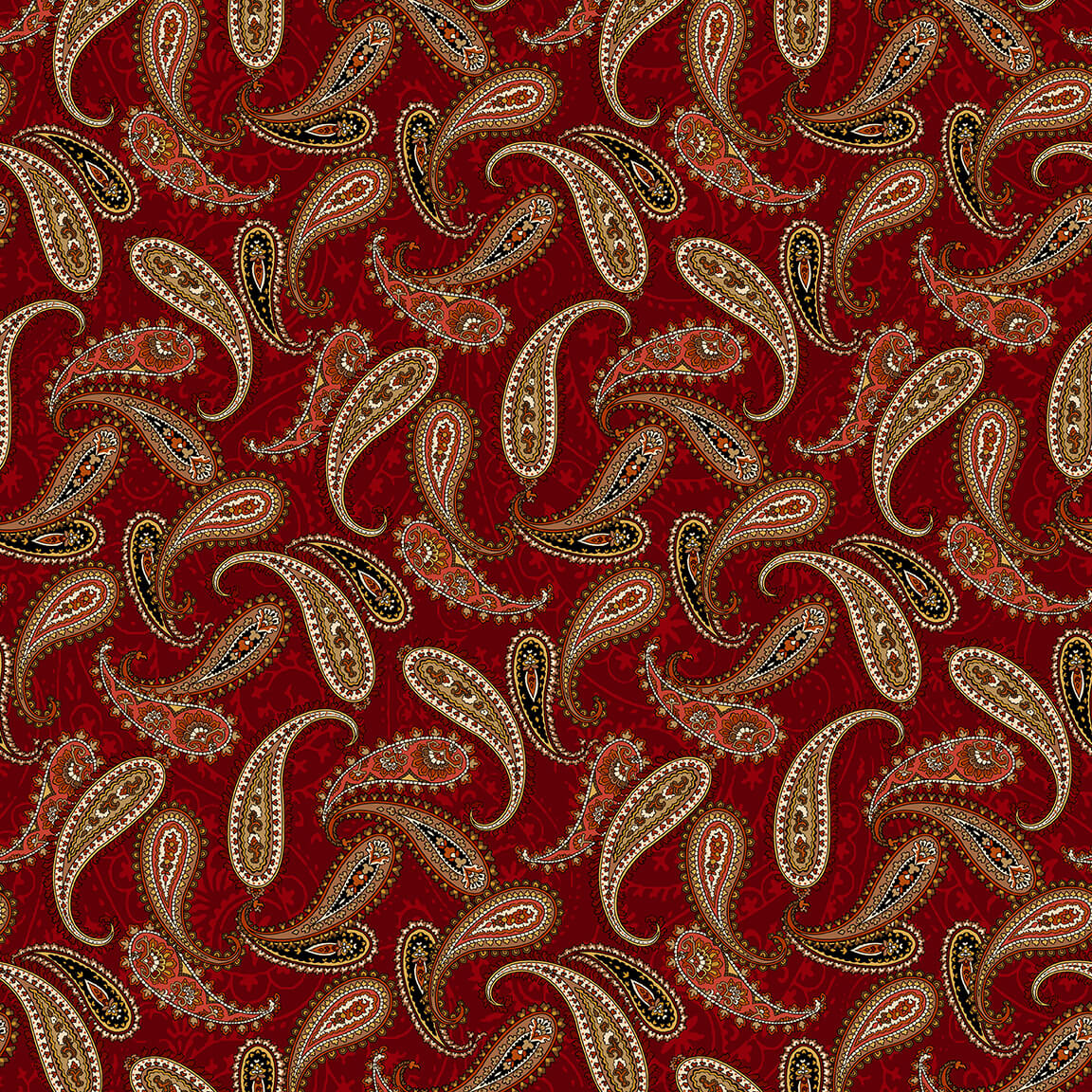 Wild Wild West Paisley 5349-88-Red